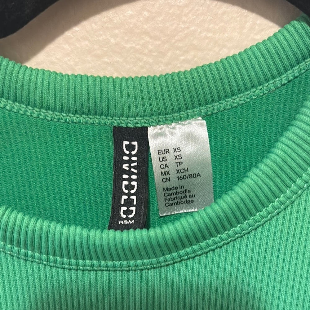 Divided Bright Green Ribbed Tank Top - Picture 2 of 2